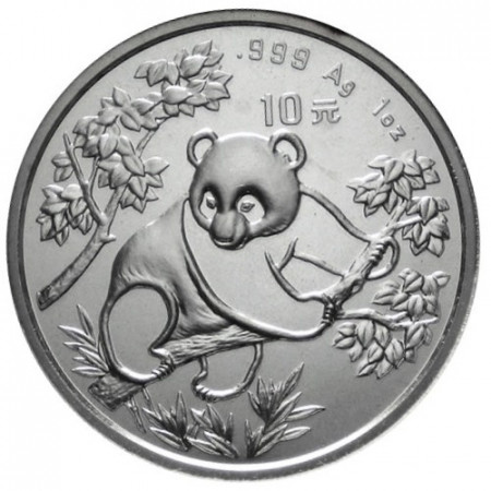 1992 * 10 Yuan d'argento 1 OZ Cina Panda