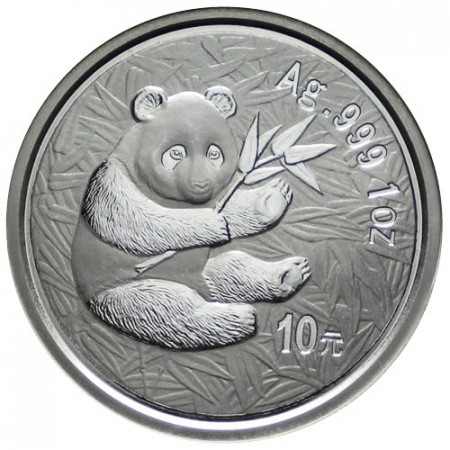 2000 * 10 Yuan d'argento 1 OZ Cina Panda