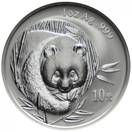 2003 * 10 Yuan d'argento 1 OZ Cina Panda