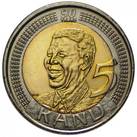 2008 * 5 rand Sudafrica 90° Nelson Mandela