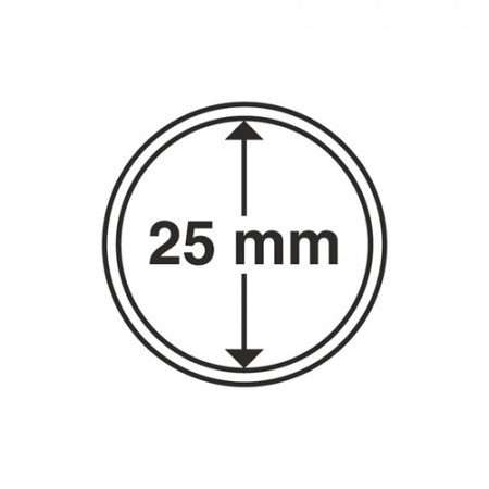 Confezione 10 capsule per monete Ø 25 mm  * LEUCHTTURM