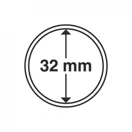 Confezione 10 capsule per monete Ø 32 mm  * LEUCHTTURM