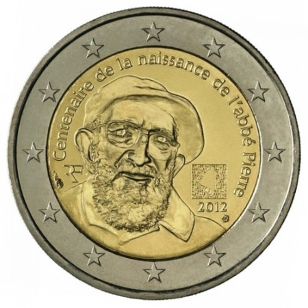 2012 * 2 euro FRANCIA 100° nascita Abbé Pierre