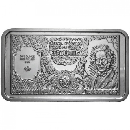 Lingotto d'argento 999 1 OZ Banca d'Italia