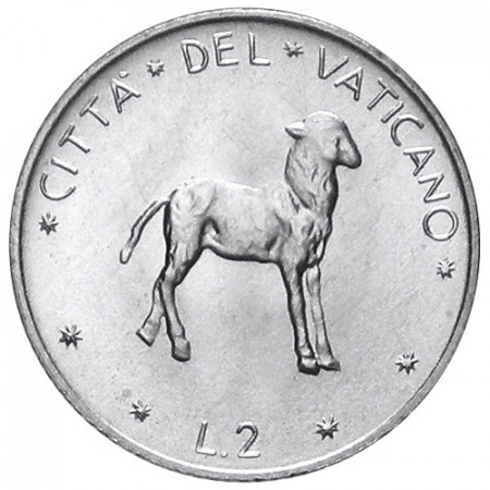 1974 * 2 lire Vaticano Paolo VI anno XII