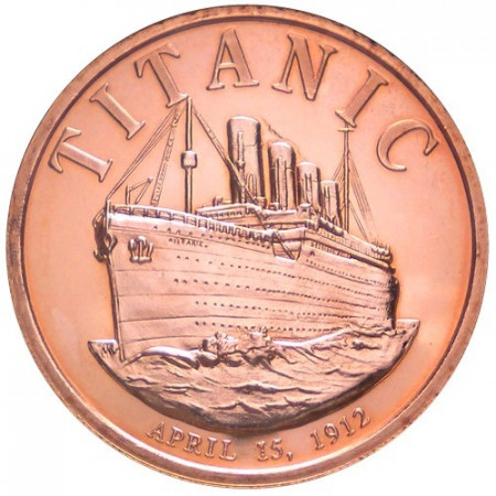 2012 Copper round Stati Uniti Medaglia in rame Titanic