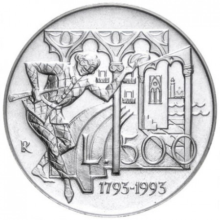 1993 * 500 lire argento Italia Carlo Goldoni