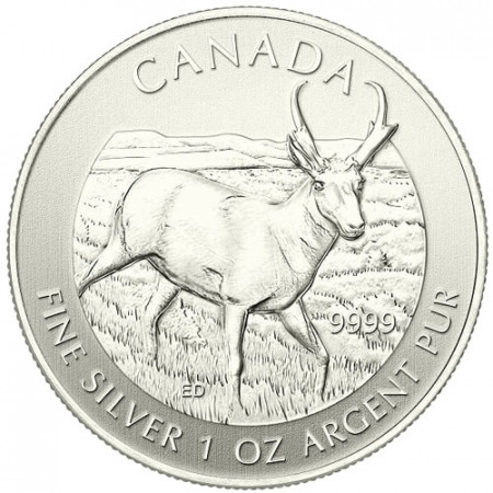 2013 * 5 Dollari d'argento 1 OZ Canada Antilocapra