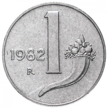 1982 * 1 lira Italia cornucopia