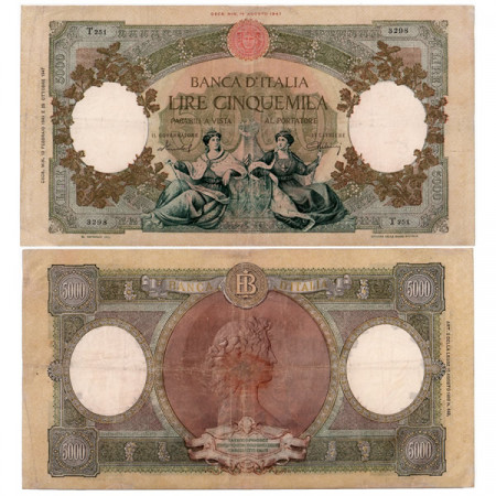 1949 * Banconota Italia Repubblica 5000 Lire "Repubbliche Marinare - Medusa" BI.784 (p85b) BB