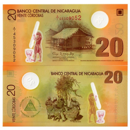 2007 * Banconota Polimera Nicaragua 20 Cordobas (p202) FDS