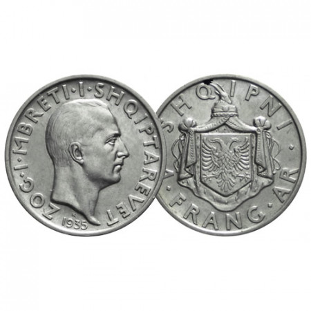 1935 * 1 Frang Ar Argento Albania "Zog I - Stemma" (KM 16) qFDC