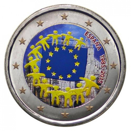 2015 * 2 Euro SPAGNA "30º Anniversario della Bandiera Europea" Colorato