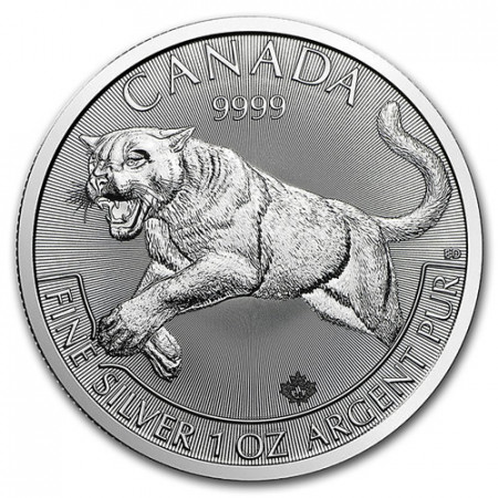 2016 * 5 Dollari Argento 1 OZ Canada "Puma" FDC