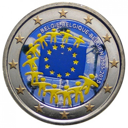 2015 * 2 Euro BELGIO "30º Anniversario della Bandiera Europea" Colorato