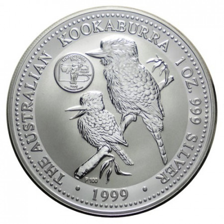 1999 * 1 Dollaro Argento 1 OZ Australia "Kookaburra - Pennsylvania" Privy Mark