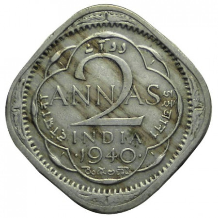 1940 (b) * 2 Annas India Britannica "Giorgio VI" (KM 541) BB
