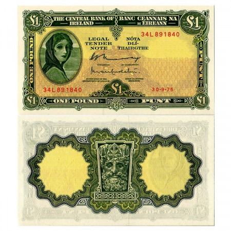 1976 * Banconota Irlanda Eire 1 Pound "Lady Lavery" (p64d) FDS