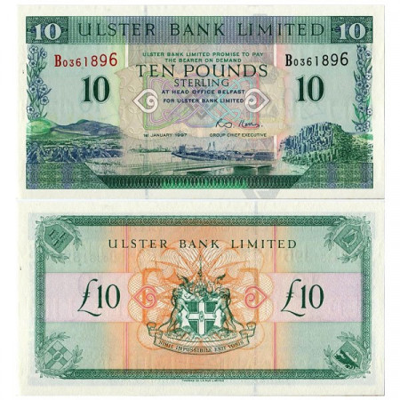 1997 * Banconota Irlanda del Nord 10 Pounds "Ulster Bank" (p336a) FDS