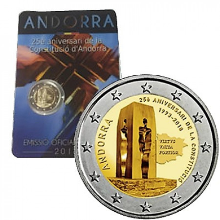 2018 * 2 Euro ANDORRA "25º Costituzione di Andorra" FDC