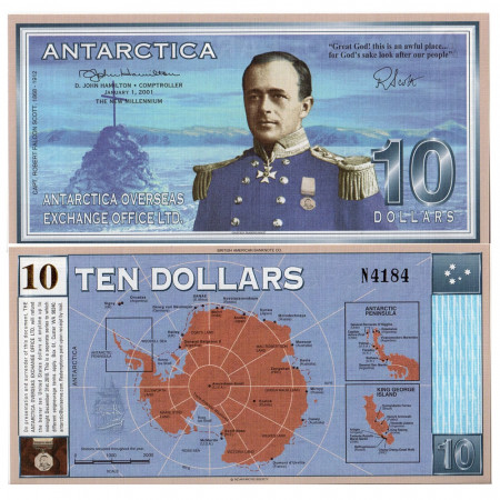 2001 * Banconota Antarctica 10 ant.dollars FDS