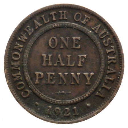 1921 (sy) * 1/2 Penny Australia "Giorgio V" (KM 22) MB+