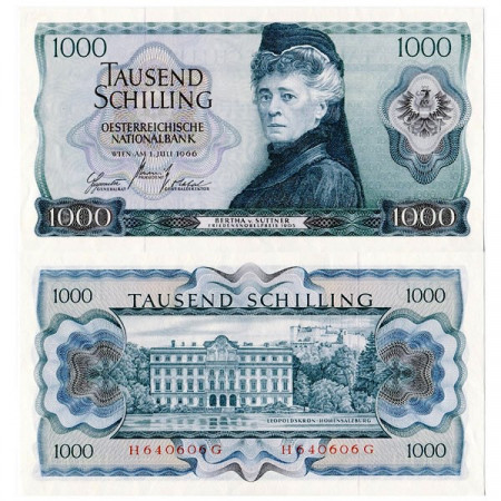 1966 * Banconota Austria 1000 Schilling (p147a) qFDS