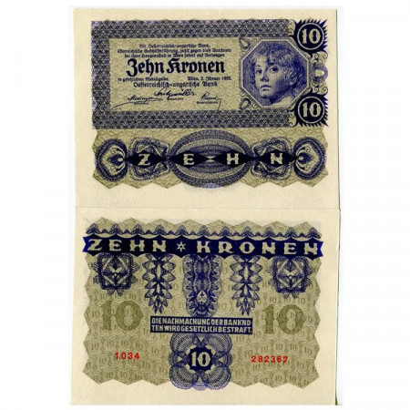 1922 * Banconota Austria 10 Kronen (p75) FDS