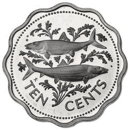 1976 * 10 Cents Bahamas "Bonefish"