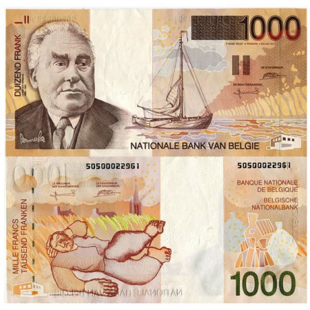 ND (1997) * Banconota Belgio 1000 Francs "C Permeke" (p150) qFDS