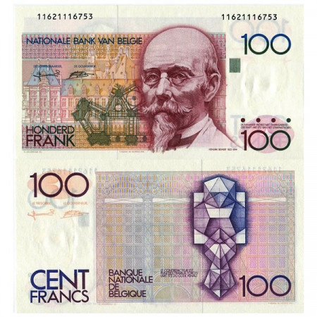 ND (1982-94) * Banconota Belgio 100 Francs "H Beyaert" (p142a) FDS