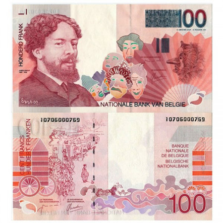ND (1995-01) * Banconota Belgio 100 Francs "J Ensor" (p147) FDS