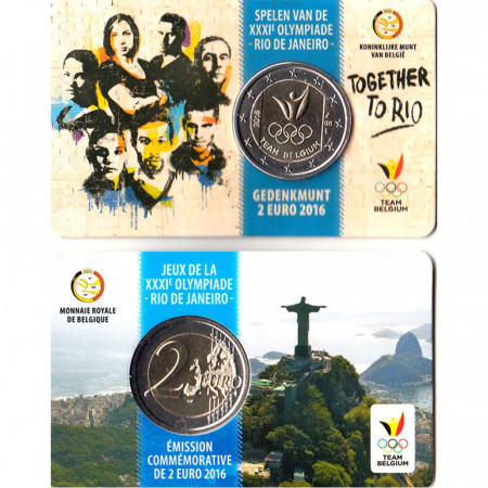 2016 * 2 Euro BELGIO "Giochi Olimpici - Rio de Janeiro '16" Coincard