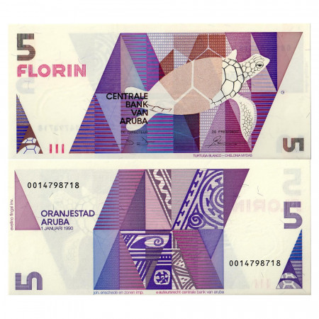 1990 * Banconota Aruba 5 Florin (p6) FDS