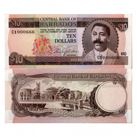 1973 * Banconota Barbados 10 dollari FDS