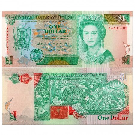 1990 * Banconota Belize 1 dollaro FDS