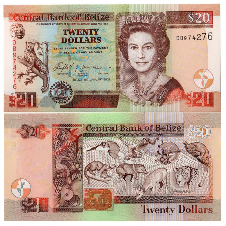 2005 * Banconota Belize 20 dollari FDS