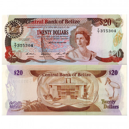 1987 * Banconota Belize 20 dollari FDS