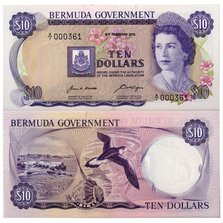 1970 * Banconota Bermuda 10 dollari FDS