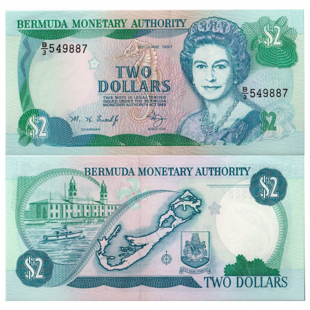 1997 * Banconota Bermuda 2 Dollars (p40Ab) FDS