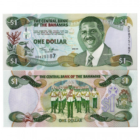 2001 * Banconota Bahamas 1 dollaro FDS