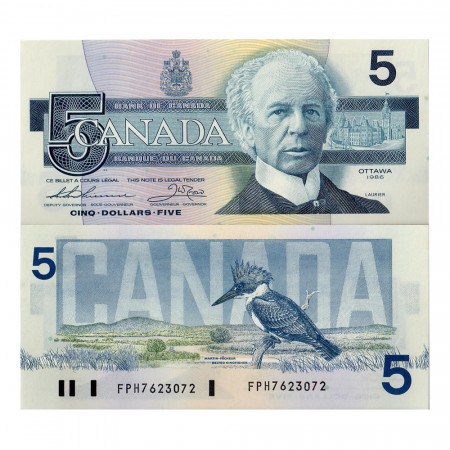 1986 * Banconota Canada 5 dollari FDS