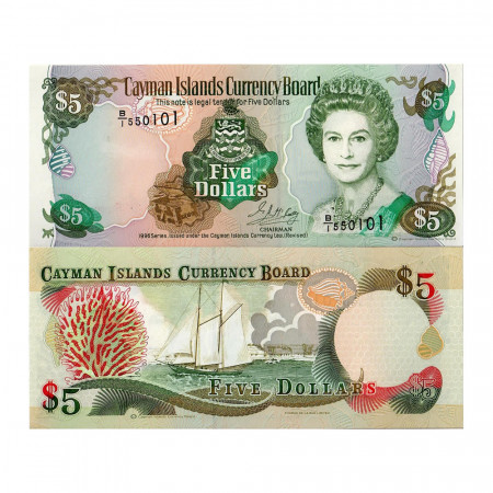 1996 * Banconota Cayman 5 dollari FDS