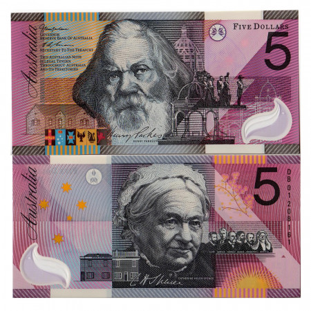 2001 * Banconota Polimera Australia 5 dollari FDS Commowealth