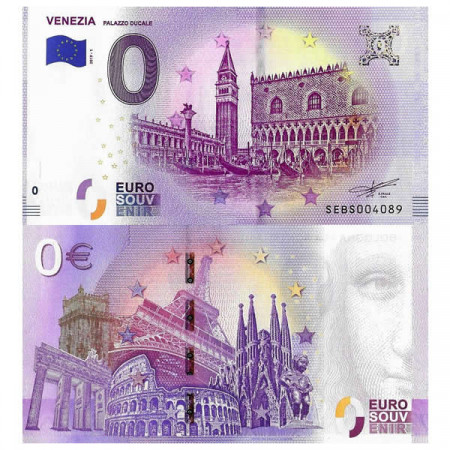 2019-1 * Banconota Souvenir Italia Unione Europea 0 Euro "Venezia - Palazzo Ducale" FDS