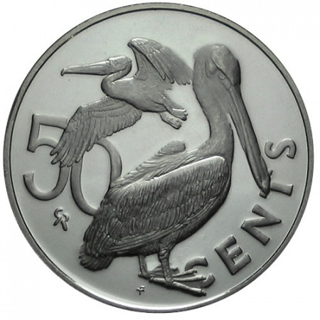 1973 * 50 cent Isole Vergini Britanniche Pellicano bruno