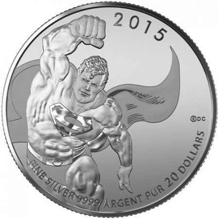 2015 * 20 Dollari Argento Canada "Superman"