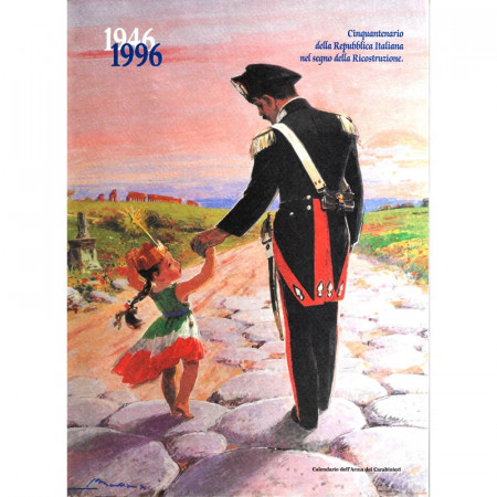 1996 * Calendario Arma dei Carabinieri "50° Rep. Italiana nel Segno della Ricostruzione"