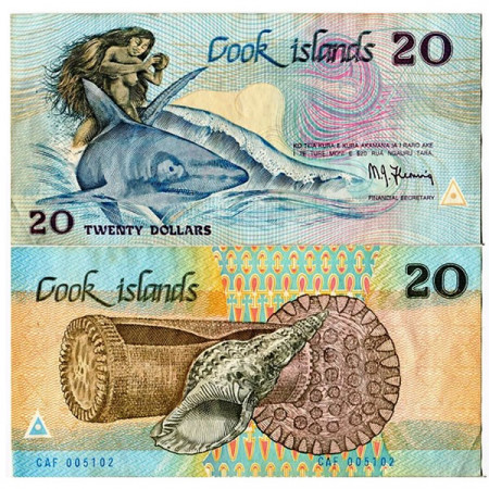 ND (1987) * Banconota Cook Islands 20 Dollars (p5b) BB