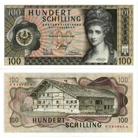 1969 * Banconota Austria 100 Schilling "Kauffmann" (p145a) FDS